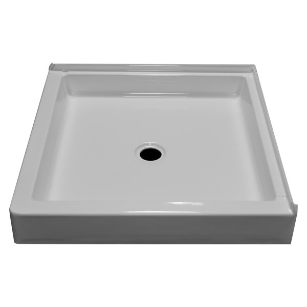 American Acrylic Acrylic 36" x 36" Double Threshold Shower Base Wayfair